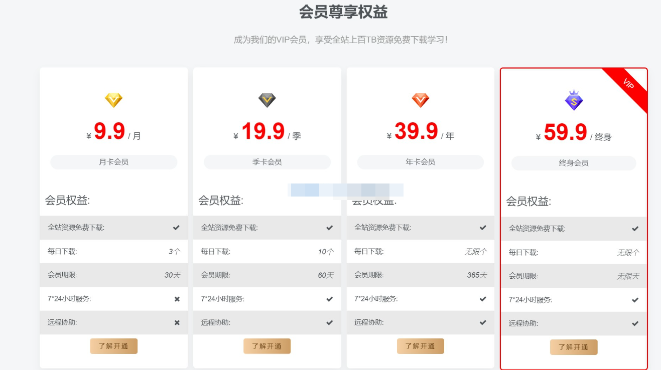 子比主题 – 首页VIP购买小工具（第一版）-流柒小屋